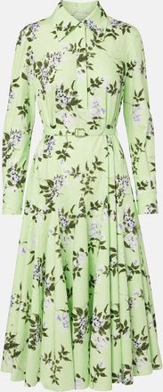 Emilia Wickstead Vestido camisero Marione de algod&oacute;n floral