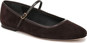 Veronica Beard Ellie Mary Jane Flat in Espresso at Nordstrom, Size 7.5