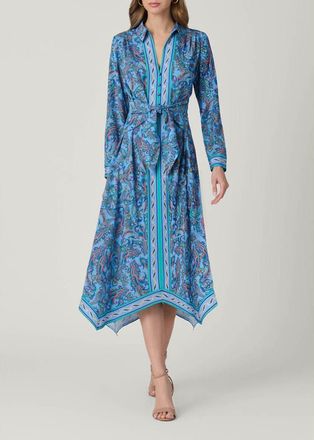 Shoshanna Adair Pelotas Border Paisley Dress in Blue Multi at Nordstrom, Size 12