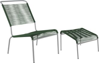 Schubiger M&ouml;bel Spaghetti-Lounger-Hochlehner + Hocker S&auml;ntis