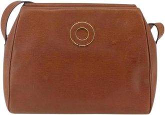 Celine Pre-owned Circle logo schoudertas - Dames - Vintage Schoudertas - Bruin - ONE Size - Leer - Vintage