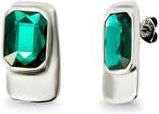 UNOde50 Earrings with Green Faceted Crystal in Silver at Nordstrom