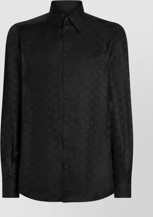 Dolce & Gabbana jacquard silk long-sleeve shirt