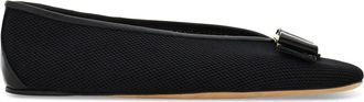 Ferragamo Ballerine Vara in rete - Nero