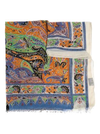 Etro Sjaal met paisley-print - Oranje