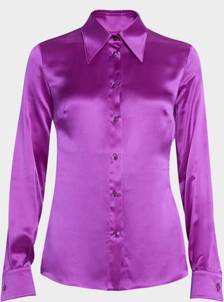 Dolce & Gabbana Silk Slim Button-Down Shirt