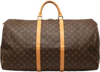 Louis Vuitton Pre-owned Keepall 60 - Dames - Vintage Weekendtas - Bruin - ONE Size - Leer - Vintage