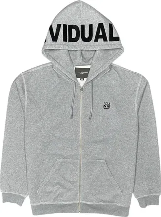 Cult of Individuality Unisex Zip Hoody In Charcoal