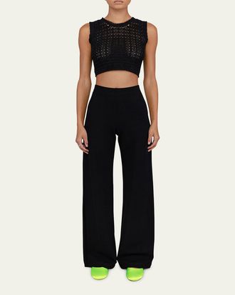 Leset Rio Wide-Leg Ponte Pants