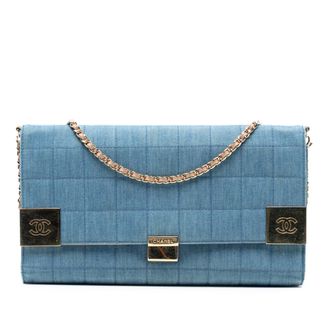 Chanel Tweedehands Cc Chocolate Bar Denim Flap