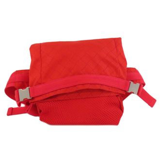 Bottega Veneta Red Color Nylon Sling Bag (Pre-Owned)