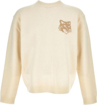 Maison Kitsun&eacute; Fox Head-intarsia Sweater