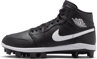 Nike Jordan Mens Jordan 1 Retro MCS Baseball Cleats in Black | AV5354-011