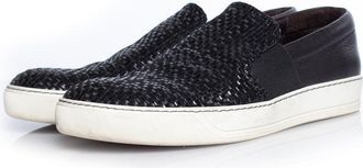 Lanvin Woven leather slip on sneaker