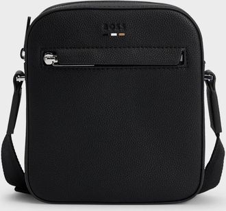 HUGO BOSS Mens BOSS Orange Ray Mens Reporter Bag with Embossed Logo - Black 001 - Size: ONE size