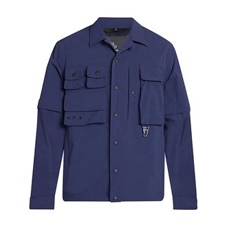 Moncler Light Jackets, male, Blue, Size: L Giaccia