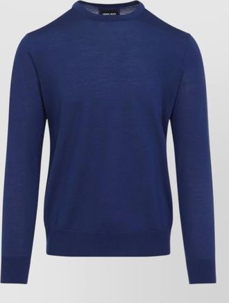Giorgio Armani virgin wool ribbed crew-neck jumper