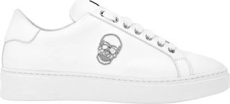 Philipp Plein Low-top Sneakers Skull - unisex - Sneakers - Wit - 35 EU - Leer - Schoenen