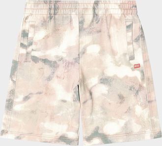 Diesel Camouflage Cotton Fleece Shorts