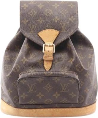 Louis Vuitton Pre-owned Vintage Rugzak - Dames - Vintage Rugzakken - Bruin - ONE Size - Leer - Vintage