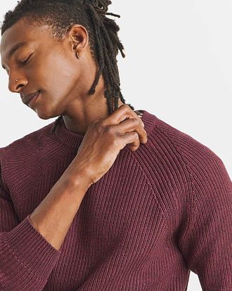 Jacamo Cotton Twist Crew Neck Knitted Jumper