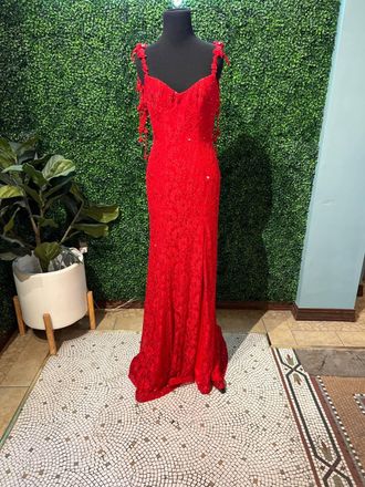 Sherri Hill Womens Prom Dress In Red