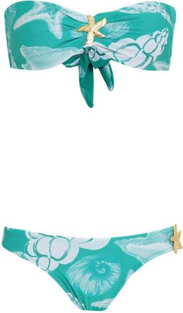 Amir Slama Bikini con stampa - Blu