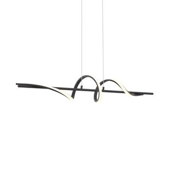 QAZQA Qazqa L&aacute;mpara Colgante De Dise&ntilde;o Negra De 110 Cm Con Led