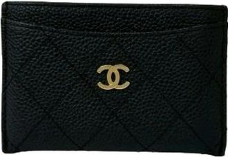 Chanel Pre-owned Caviar Leren Kaarthouder - Dames - Vintage Accessoires - Zwart - ONE Size - Leer - Vintage