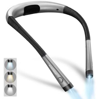OEM Linterna Led Recargable Para El Cuello, Protecci&oacute;n Ocular, Linterna Flexible, 3 Colores Y 3 Niveles De Brillo - Crezuo