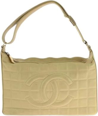 Chanel Pre-owned Shoulder Bags, female, Beige, Size: ONE SIZE Pre-owned Vintage Shoulder Bag