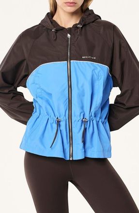 P.E Nation Alignment Half Zip Pullover in Coffee/Marina at Nordstrom, Size X-Large