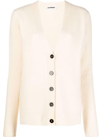 Jil Sander button-down knit cardigan - women - Wool - 32 - Neutrals