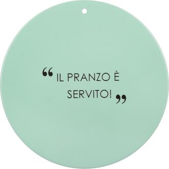 KASANOVA Sottopentola tondo in ceramica salvia 20 cm con scritta