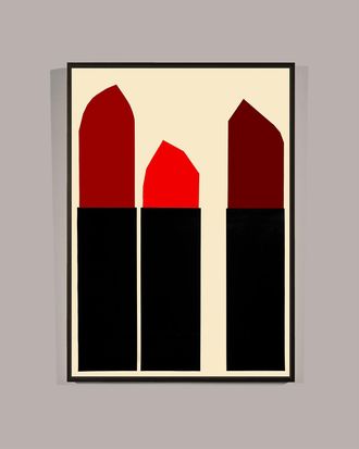 RFA Fine Art Red Pepper Lipsticks & apos; Wall Art on Canvas
