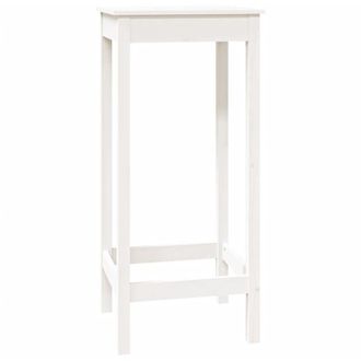 vidaXL Bar Table White 50x50x110 cm Solid Wood Pine Vidaxl