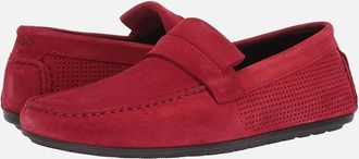 HUGO BOSS Mens Dandy Moccasin Suede Red Loafers - Size: 9