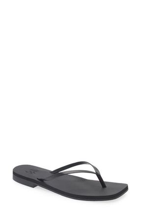 Malvados Lola Square Toe Flip-Flop in Noir at Nordstrom, Size 10