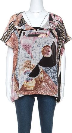 Just Cavalli Multicolor Printed Silk Top