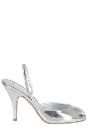 3Juin Silver Mely 095 Illy Shiny-Finish Leather Sandals
