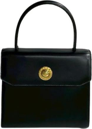 Celine Pre-owned Handbags, female, Black, Size: ONE SIZE Pre-owned Vintage Leather Handbag