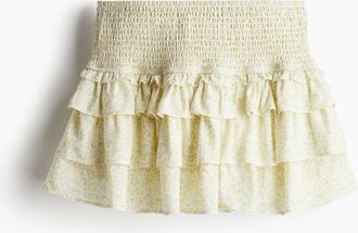 H&M Minijupe mit Stufen - White