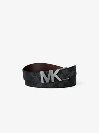 Michael Kors Reversible Leather Logo Buckle Belt