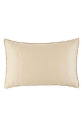 DKNY Hammered Silk & Cotton Blend Sham in Gold at Nordstrom, Size Standard