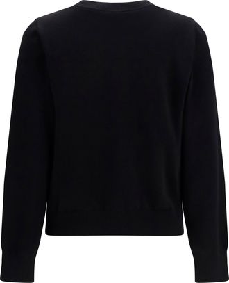 Ganni Womens Banana-Print Sweater Black Cotton
