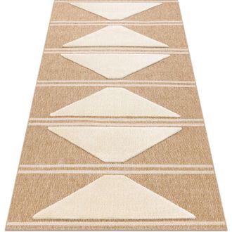RugsX Rugsx - Spark 0698a Alfombra Beige / Crema - Geom&eacute;trico, Triangulos, Sisal, Estructural Beige 140x190 Cm