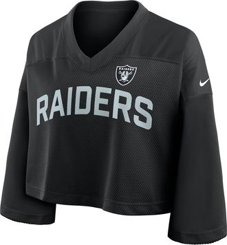 Nike Las Vegas Raiders Wide Receiver Jersey Fashion Nike Womens Dri-FIT NFL Cropped Top in Black | 03O300A8D-5HX