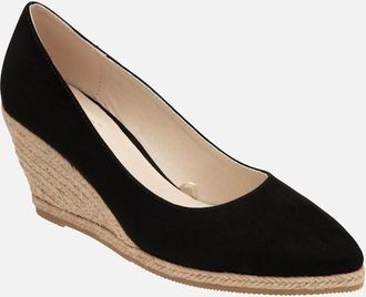 Lotus Womens Giselle Womens Wedge Espadrilles - Black - Size: 4