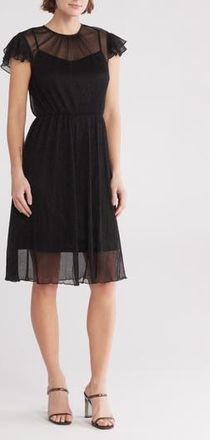 Wishlist Short Sleeve Sparkle Dress in Black at Nordstrom Rack, Size Medium
