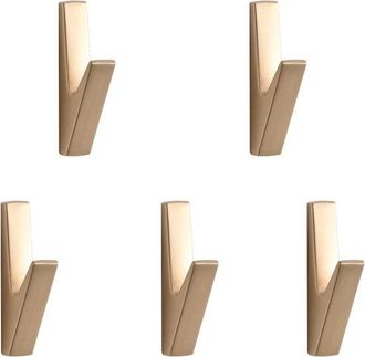 No Brand 5 Piezas, Ganchos Para Colgar, Ganchos De Pared, 7,941,4 Cm, Aleaci&oacute;n De Zinc, Dorado, Para Colgar Ropa, Sombreros, Bolsos, Toallas Y Llaves, Ganchos 